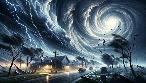 Storm clouds with lightning