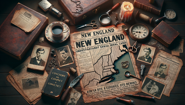 Dark foggy forest representing serial killer connotations in New England