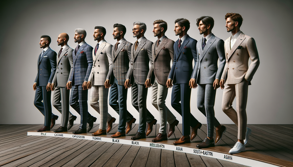 A classic men's suit on display.