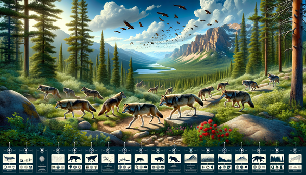 Wolves traversing the Colorado landscape