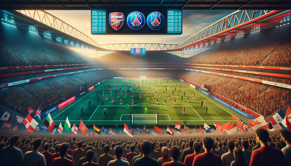 Arsenal vs PSG match action
