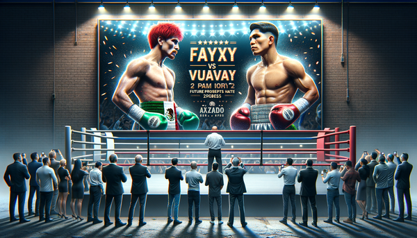 Canelo Alvarez and William Scull facing off