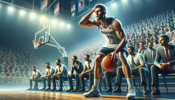 Alex Karaban playing basketball