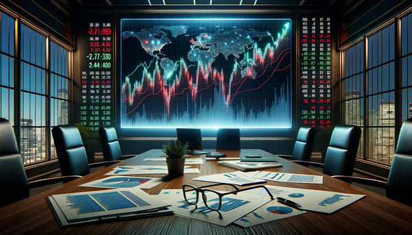 Stock market trends highlighted by stock tickers