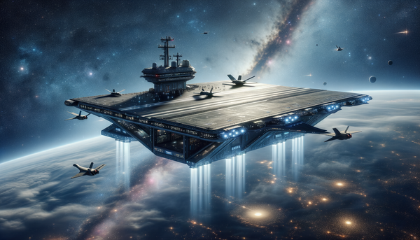 Artist rendering of the U.S. Space Force Orbital Carrier in space