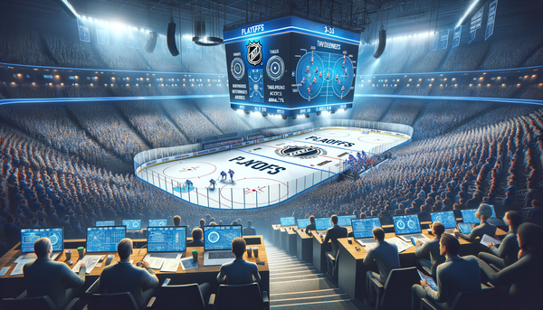 NHL Playoffs 2025 on ice rink