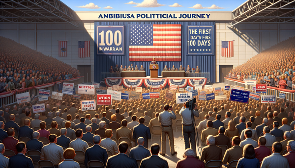 Donald Trump at a podium during a rally