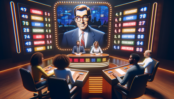 Ken Jennings on Jeopardy Set