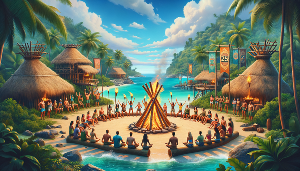 Contestants of Survivor Season 48 competing in a challenge