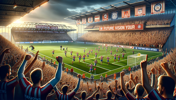 Paris FC Logo with stadium background