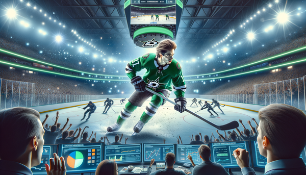 Miro Heiskanen on ice for the Dallas Stars