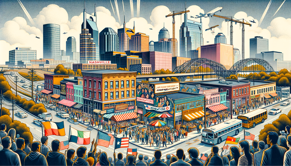 Nashville city view with diverse community