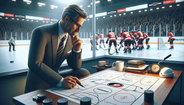 Pete DeBoer coaching on the ice
