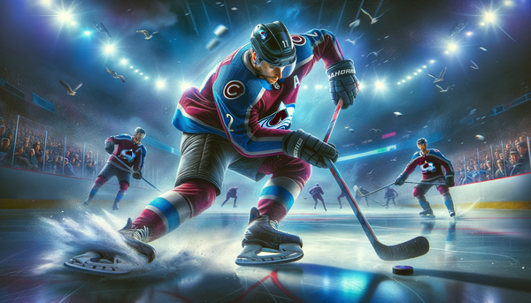 Valeri Nichushkin on ice for Colorado Avalanche