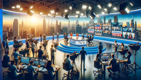 Good Morning America hosts in Times Square studio