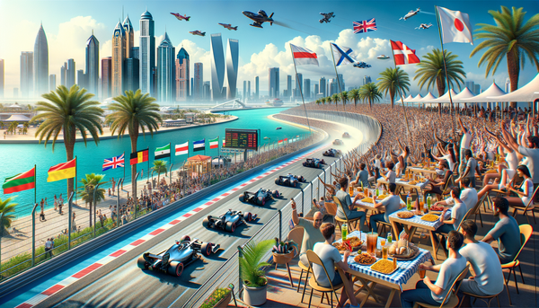 Cars racing in the Miami Grand Prix 2025