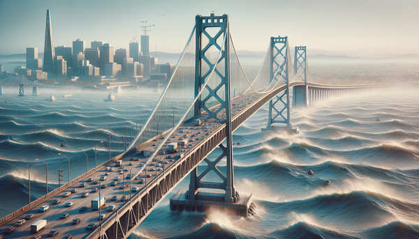 The Bay Bridge connecting San Francisco and Oakland