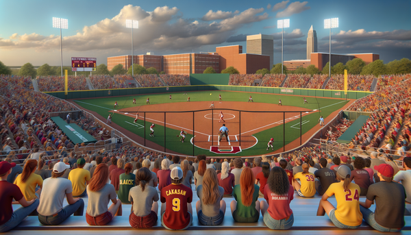 Oklahoma softball team in action