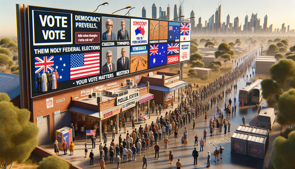 Australian citizens casting their votes