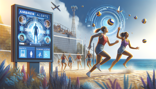 Skylar volleyball players at a beach event