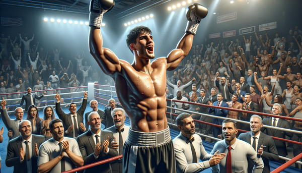 Rolando Romero celebrating victory in the ring