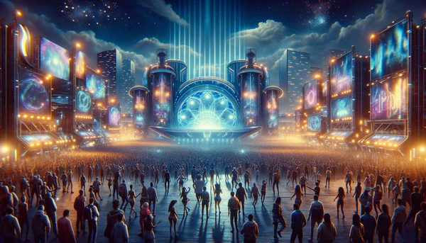 EDC Las Vegas 2025 main stage with colorful lights