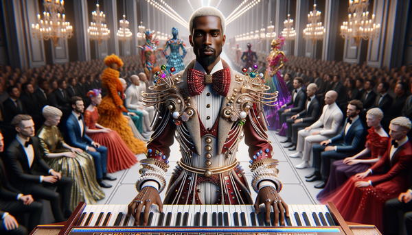 Andre 3000 at the 2025 Met Gala with piano