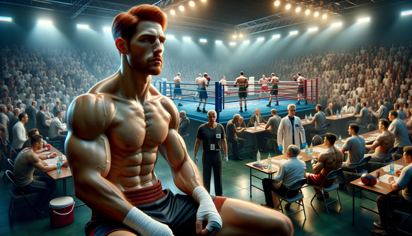 Boxing match in progress