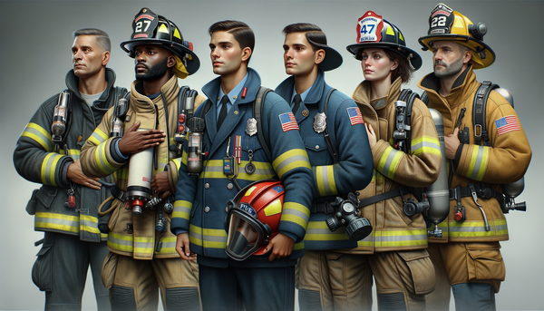 Firefighters holding water hoses