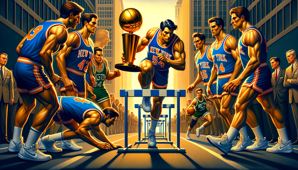 New York Knicks in action on court