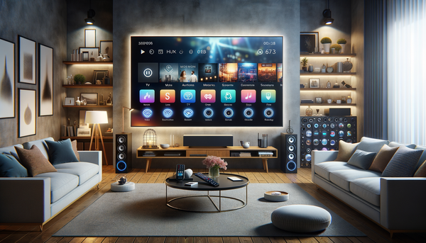 Smart TV displaying multiple app icons