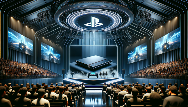 A conceptual image of the Sony PlayStation 6 console