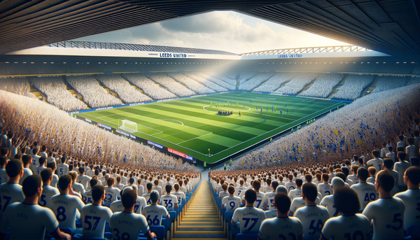 Leeds United players celebrating a victory
