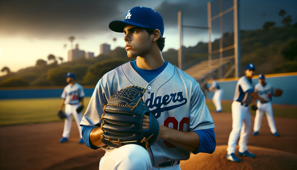 Yoendrys Gómez pitching for Dodgers