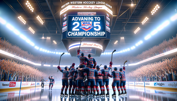 Spokane Chiefs players celebrating victory