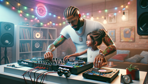 MGK and daughter Casie DJ session
