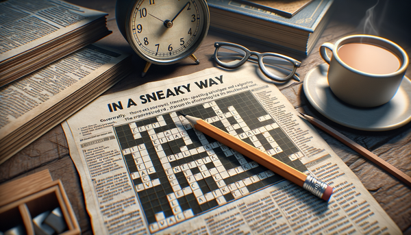 A thinking person with a crossword puzzle background