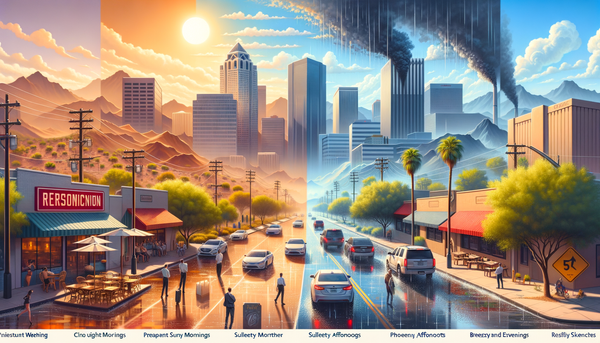 Phoenix skyline with dramatic clouds