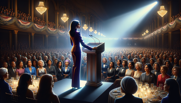 Kamala Harris speaking at Emerge America Gala