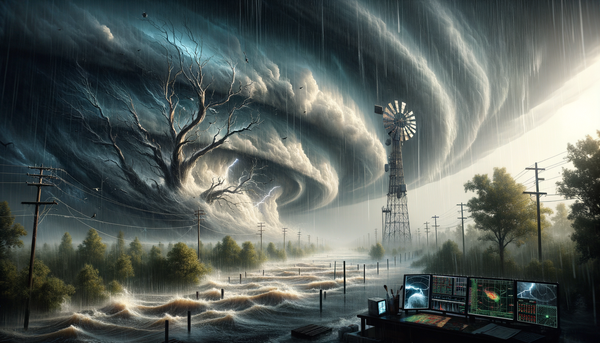 Severe weather over Shreveport, Louisiana