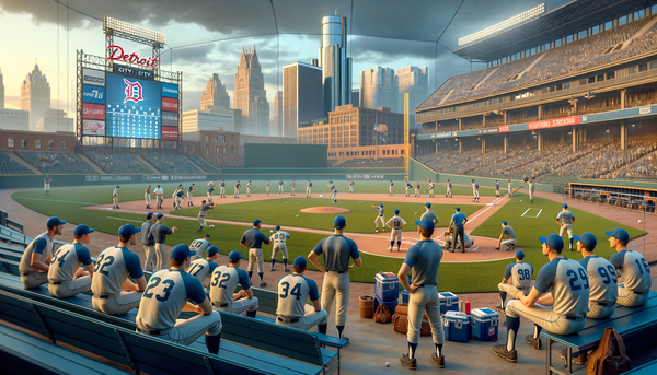 Detroit Tigers baseball game in action