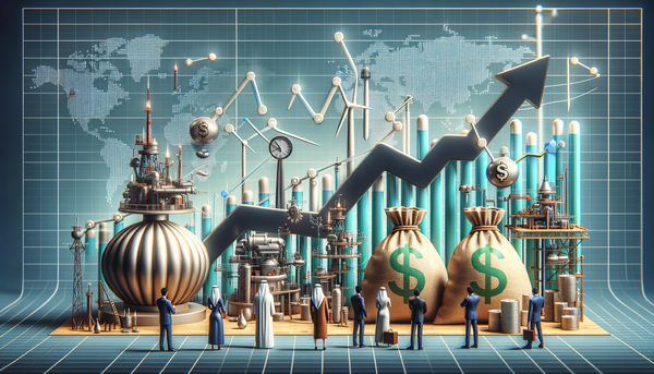 Shell building with financial charts overlay