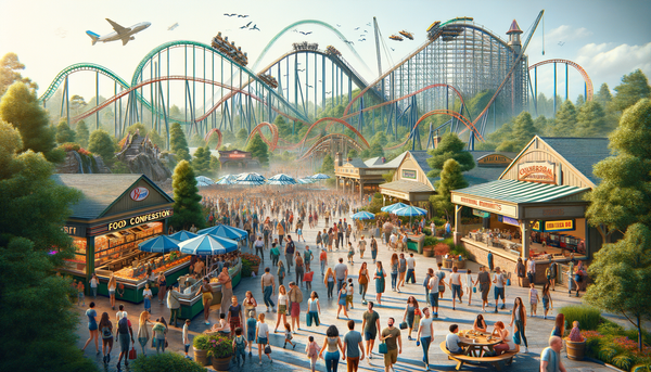Roller coaster at Six Flags Great Adventure
