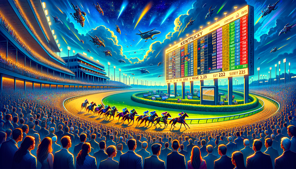 Horses racing at Churchill Downs