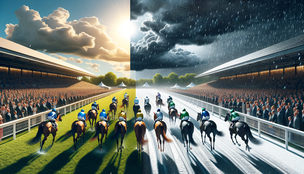 A panoramic view of Churchill Downs on a rainy Derby day.
