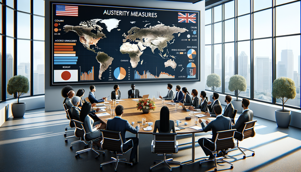 A visual representation of austerity measures impacting economic policies.