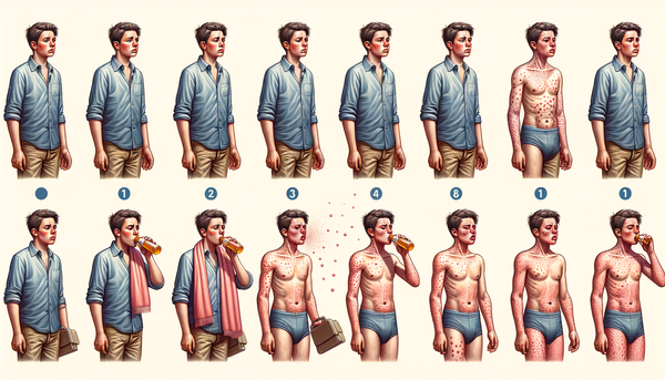 Image depicting measles rash and symptoms