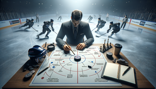 Rob Blake in action on ice showcasing leadership.