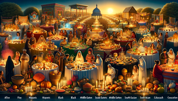 Image of various holiday symbols for May